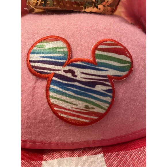 Disney Mouse Ears Princess Hat with Veil Fluffy Ears SNAP ON - Picture 2 of 11